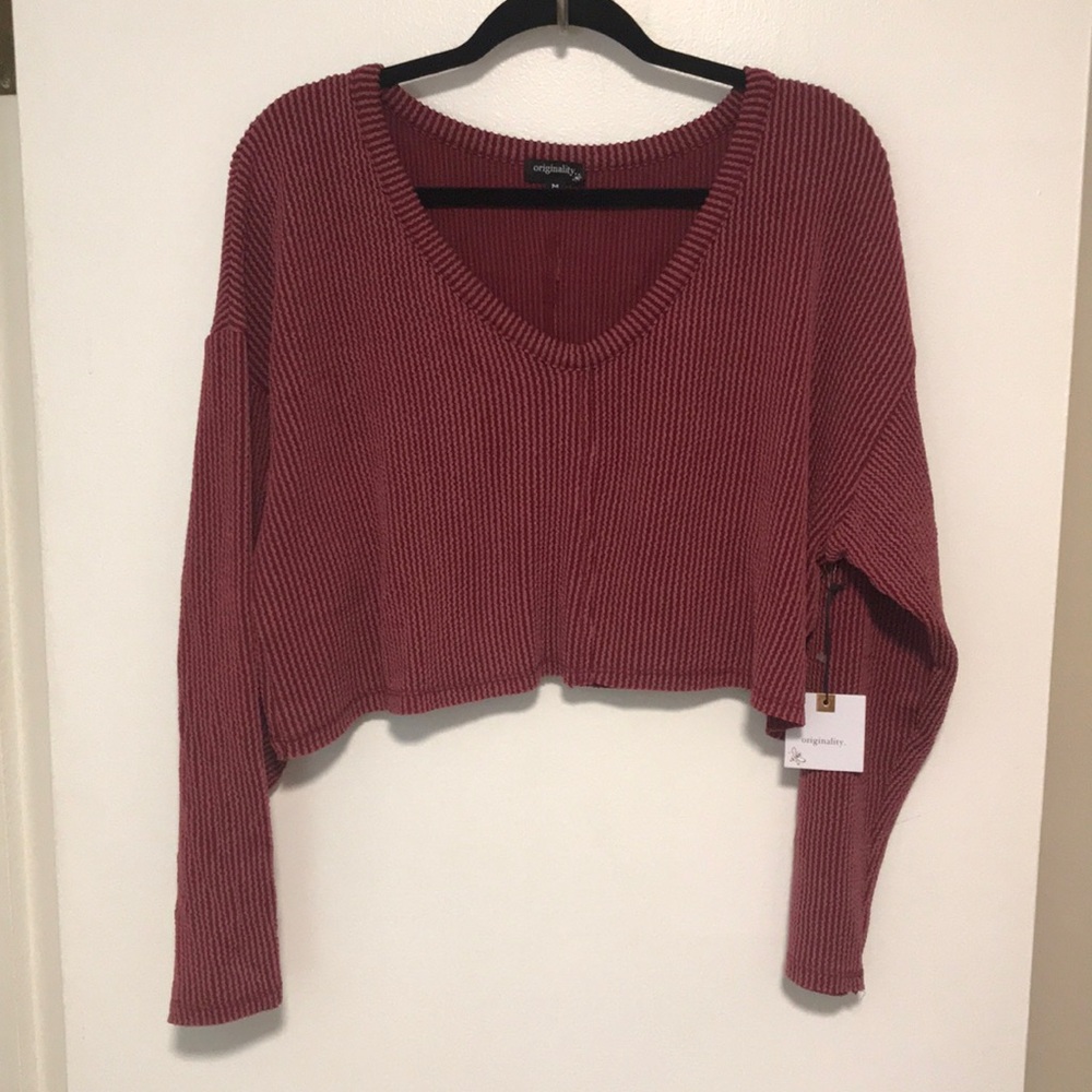 NEW‎ Originality Burgundy Crop Top. Medium
